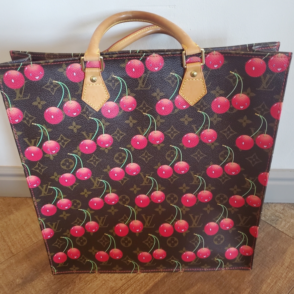 Rare Louis Vuitton Limited Edition Monogram Cerises Sac Plat Bag